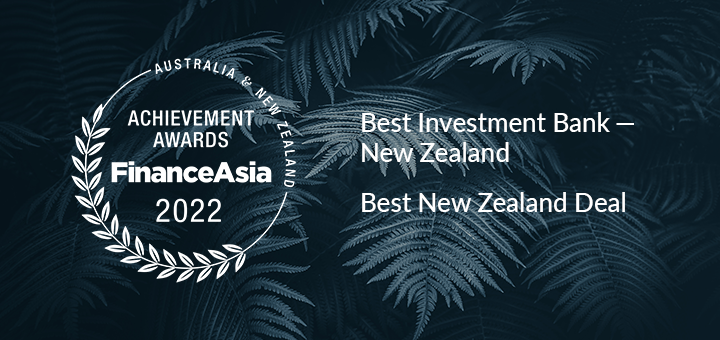 Two wins for Forsyth Barr at FinanceAsia Awards 2022